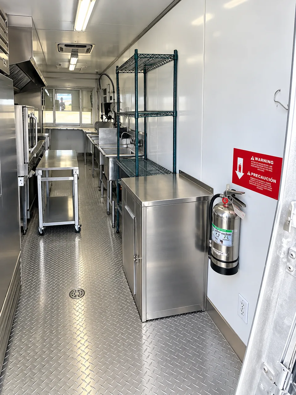 24 ft mobile kitchen trailer interior view 1